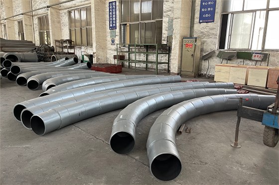 输送水泥粉尘的双金属耐磨弯头