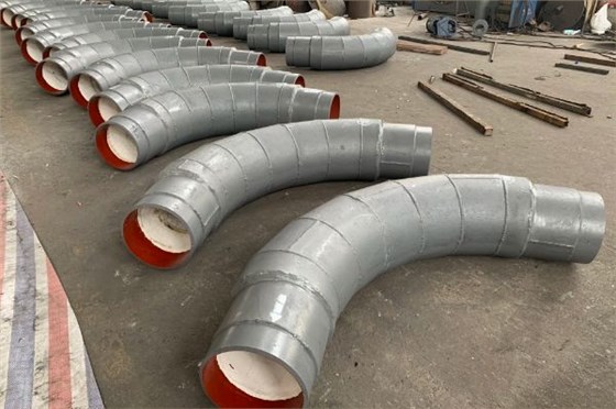互压自锁焊接式耐磨陶瓷弯头90&deg;